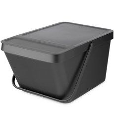 brabantia 可堆疊分類垃圾桶 20L, 深灰色