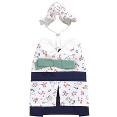 花生漫畫 狗狗 史努比 男孩 韓服 + 帽子 套組, 海軍藍