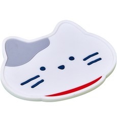 버터 햅삐데이 밀크캣 PVC 코스터, 화이트, 1개