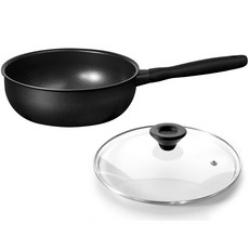 마이어코리아 인덕션 미드나잇 시리즈 멀티팬 24cm + 유리뚜껑 세트, 1세트