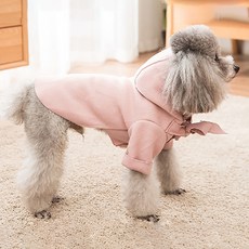 petit dog 狗狗邦尼毛呢大衣 DJ015, 煙燻粉紅