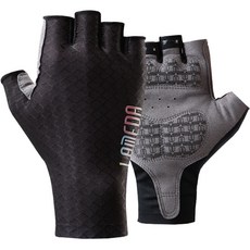 Lameda 防滑自行車半指手套 雙手組 XK2069, 黑色