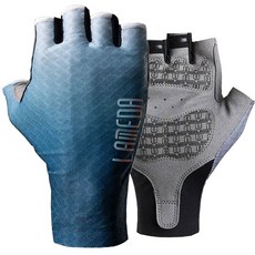 Lameda 防滑自行車半指手套 雙手組 XK2069, 漸層藍