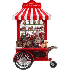 크리스마스 멜로디 워터볼, 산타의 워크샵, 17 x 9.5 x 27 cm, 1개