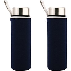 뷰레이티닷컴 베이크 무지 물병가방 360ml, 네이비, 2개