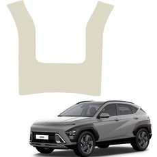 MAYTON The All New原廠色皮革防刮第二排中控台後蓋SC, 米色, Hyundai Kona SX2