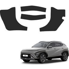 MAYTON The All New 原廠色 皮革 防刮 引擎蓋側飾板 SC, 黑色, 現代 Kona SX2