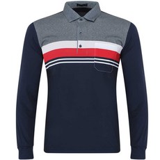 FERRA US 男士三段撞色高爾夫長袖T恤 CTF3MY2074