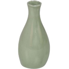 月鹽 韓國產 陶瓷清酒瓶 酒瓶 日本酒瓶 迷你葫蘆瓶 德利瓶 淺綠色 250ml, 1個