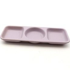 Dalsogeum 韓國製陶瓷分隔盤 3格配菜盤 醬料碟, 薰衣草紫, 1個