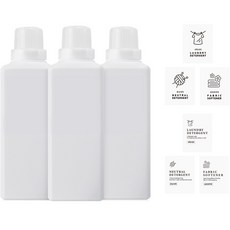 디마인드 세제 소분용기 1.8L x 3p + 라벨지 6종 세트, 화이트, 1세트