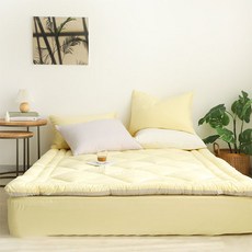 韓國 amante New Days 半微纖維薄墊床罩, 奶油色