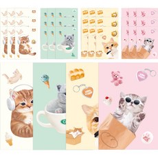 Pinkfoot King Nyang筆記本 4款 各10入, 混色, 1組