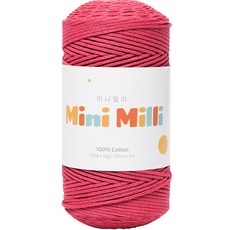yarna mini mili 編織線 250g, 729 草莓色