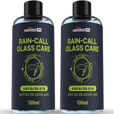 nanotol Pro Rain Call 玻璃護理防潑水鍍膜雨刷精添加劑, 2個, 100ml
