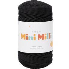 야나 미니밀리 뜨개실 250g, 727 블랙, 1개