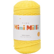 yarna mini mili 編織線 250g, 705 亮黃色