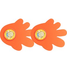 Moonin Tech 手掌造型防夾門擋, 2個, 橘色