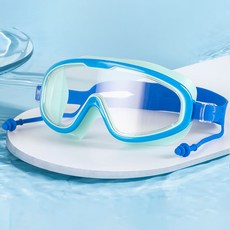 Elsso 防起霧寬耳罩一體型蛙鏡, Blue Cyan, 1個