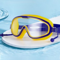 Elsso 防起霧寬耳罩一體型蛙鏡, Purple Yellow, 1個