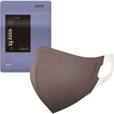 필나인 귀편한 이지핏 2D 새부리형 컬러 마스크 대형, 25개입, 1개, 토피브라운
