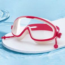 Elsso 防起霧寬耳罩一體型蛙鏡, Red, 1個