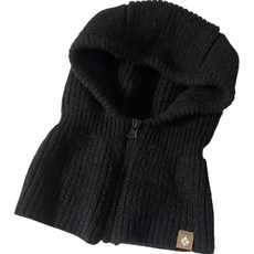 AFECTO 戶外用拉鍊巴拉克拉法帽, 黑色