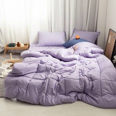 부드러운 팔레트 매치 이불 + 베개커버 세트