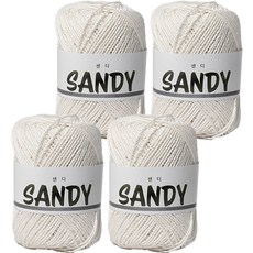 yarna 샌디 뜨개실 50g, 1 화이트, 4개 1 화이트, 4개
