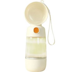 랜보어 반려동물 원터치 투인원 휴대용 급수식기 25.5 x 8 cm, 1개, 화이트