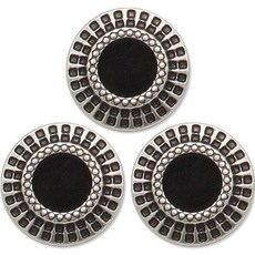 ButtonKing Alprang鈕扣 21mm, 黑鎳 BK, 3個