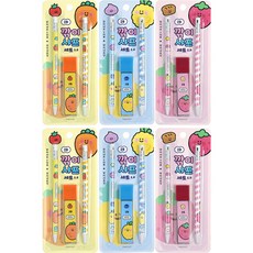 Pinkfoot Carrot Friends可削式自動鉛筆+筆芯組 3款, 2mm, 2組