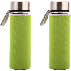 뷰레이티닷컴 베이크 무지 물병가방 550ml, 그린, 2개