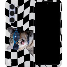 유스픽 디자인 하드 휴대폰 케이스 블랙키치캣