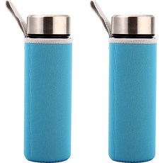뷰레이티닷컴 베이크 무지 물병가방 550ml, 블루, 2개