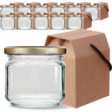 Mirkorea 方形矮款玻璃瓶 500 G, 400ml, 12個