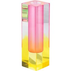 Ins風桌面壓克力花瓶裝飾, 粉黃色