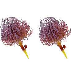 多色迷你人造花多肉植物, 2個, 紫色