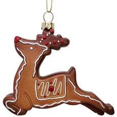 聖誕跳躍麋鹿餅乾, 棕色, 12cm