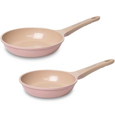 OSLO IH電磁爐適用Pig鍋具2件組, 混色, 平底鍋 20cm+平底鍋 24cm, 1組