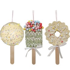 聖誕樹裝飾馬林糖甜筒3件組, 混色, 14cm