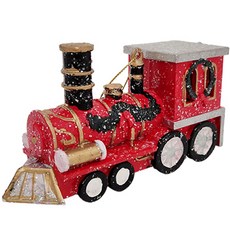 聖誕節歐洲火車彩旗, 紅色, 12cm