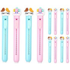 Pinkfoot 動物造型公仔筆型橡皮擦2款 各6入, 混色, 1組