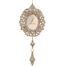 聖誕節圓形水晶畫框, 圓形, 20cm