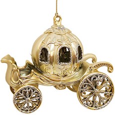 聖誕圓形馬車, 金色, 12cm, 1個