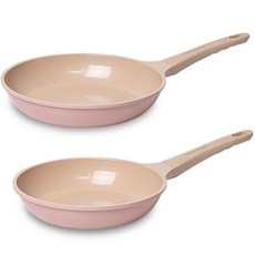 OSLO IH電磁爐適用Pig鍋具2件組, 混色, 平底鍋 24cm+炒鍋 24cm, 1組