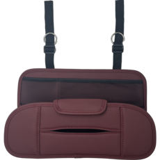 River Fox 車用後座分隔收納頭枕掛袋, 酒紅色, 1個