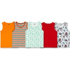 doridori 童款純棉運動背心 5件組