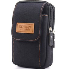 DTree 男用手機腰掛直式收納包 04 黑色