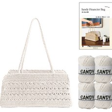 Yarna Sandy 費南雪包 Sandy 4p + 印刷圖案組合, 1套, 1 白色